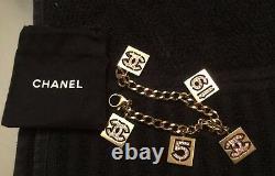 Beautiful and 100% Authentic Chanel pink crystals charm bracelet