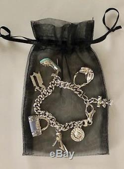 Beautiful and Rare 100% Authentic Gianni Versace Silver-tone Charm Bracelet $195