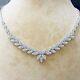 Beauty 38 Ct Marquise Simulated Diamond Tennis Necklace 925 Silver Gold Plated
