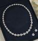Beauty 38 Ct Round Simulated Diamond Tennis Necklace 925 Silver Gold Plated