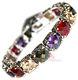 Beauty For Ashes Multi Color Twotone Throne Room Chunky Tennis Topaz Cz Bracelet