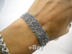 Beit Nir Israeli Designed Multi-Chain Sterling Bracelet 7.25 Beautiful