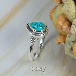 Best Offer! Blue Turquoise Silver Plated Designer Ring Jewelry For Gift