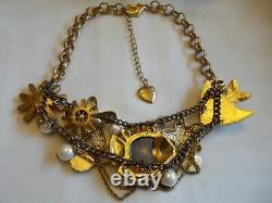Betsey Johnson Rare Collector's Item From A Mermaid's Tail Statement Necklace