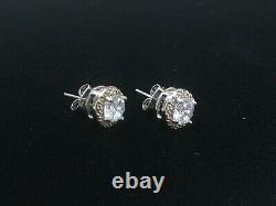 Bloomingdales Beautiful jewelry earrings lightweight Swarovski Princess Cut