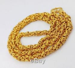 Byzantine Style Chain Modern 22k Authentic Gold Unique Unisex Handmade Jewelry