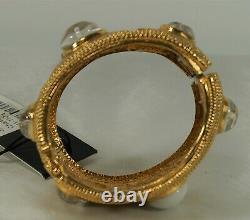 CHANEL 1986 Victoire de Castellane Gold & Gripoix Byzantine Bangle Bracelet
