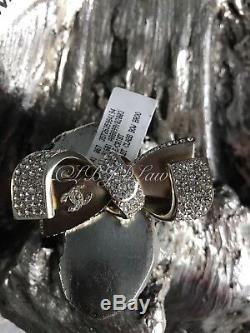 CHANEL Bow Brooch 1st First Class Gold CC Crystal Airlines Pin 16S NWT NEW NIB