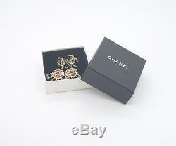 CHANEL CC Gripoix Pearl dangle Earrings Gold Clips Vintage withBOX #787