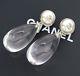 Chanel Cc Jumbo Crystal Teardrop Earrings Silver Clip-on 2018 Withbox V693