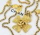 Chanel Cc Logo Cross Pendant Necklace 33 Gold Tone 95a Auth Used #148