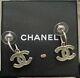 Chanel Cc Logo Drop Dangle Earrings With Original Box Authentic