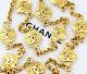 Chanel Cc Logos Coin Charm Necklace 34 Gold Tone 29 Withbox Auth L706