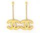 Chanel Cc Logos Drop Dangle Earrings Gold Tone F17v Withbox V1051