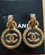 Chanel Cc Logos Gold & Lucite Dangle Earrings