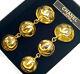 Chanel Cc Logos Lucite Ball Dangle Earrings Gold Tone Vintage Withbox Rare #1497