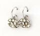 Chanel Cc Logos Rhinestone Dangle Earrings Crystal & Silver 01p Withbox V1134