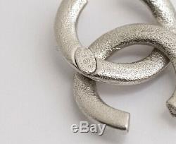 CHANEL CC Logos Rhinestone Dangle Earrings Crystal & Silver 18P withBOX v1492