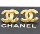 Chanel Cc Logos Stud Earrings Gold Tone 00t Withbox