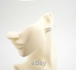 CHANEL CC Logos Twist Stud Earrings Silver & Rhinestone D18V withBOX v843