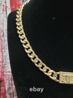 CHANEL Classic CC Logo Gold Link Necklace/Choker RARE / SOLD OUT