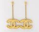 Chanel Drop/dangle Cc Logos Butterfly Back Earrings Gold-tone W453