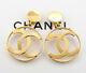 Chanel Jumbo Cc Logos Dangle Earrings Gold Tone Clips Withbox V1656