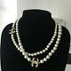 Chanel Long Pearls Necklace Classic Cc-logo Crystal Chain 42 Necklace