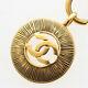 Chanel Necklace Gold Cc Logo Mark Accessory Ladies Box With Beautiful