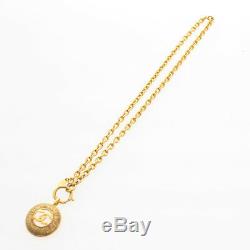 CHANEL Necklace Gold CC Logo Mark Accessory Ladies box with beautiful