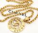 Chanel Paris Cc Logos Necklace Pendant Gold-tone Authentic Gorgeous Vintage
