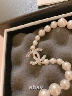 CHANEL Pearl Long Necklace Authentic with Box tracking