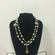 Chanel White Pearl Bronze 3 Cc Gold Necklace Classic 50 Inch Chain Necklace