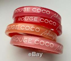 CHANEL bracelet red pink orange rouge coco shine set 4x very rare VIP GIFT