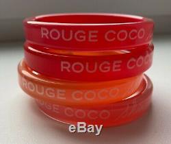 CHANEL bracelet red pink orange rouge coco shine set 4x very rare VIP GIFT