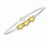 Cape Cod For Women 3 Ball Bracelet 925 Sterling Silver With 14k Gold All Sizes