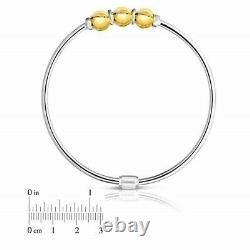Cape Cod For Women 3 Ball Bracelet 925 Sterling Silver with 14K Gold ALL SIZES