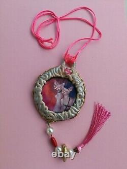 Cat necklace protective talisman medallion amulet charm luxury jewelry pendant 6