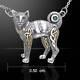 Celtic Cat Sterling Silver Necklace Beautiful Piece