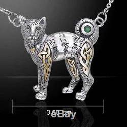 Celtic Cat Sterling Silver Necklace Beautiful piece