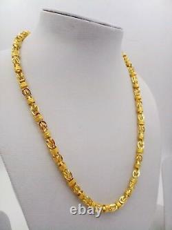 Certified 22k Gold Necklace Chain Royal Byzantine Style Chain Best Jewelry Ind