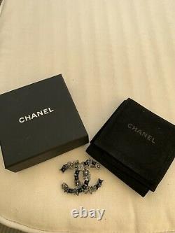 Chanel Brooch Grey/black Tiny Pearls Beautiful Boxed Unworn Reluctant Sale Rare