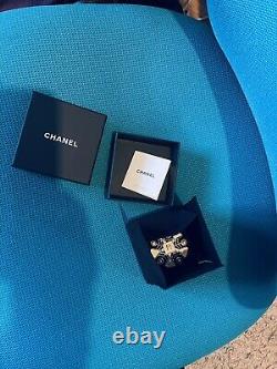 Chanel Pearl & Crystal Iconic CC Logo Brooch, Original Packaging, New &Authentic