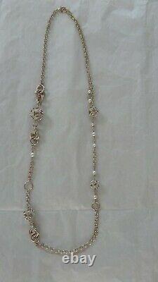 Chanel Rhinestone and Pearls Chain Necklace