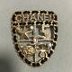 Chanel Large Brooch Beautiful Piece With Black Leather, Pre-owned
