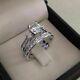 Channel Set Engagement Wedding Ring 2.90ct Diamond Solid 14k White Gold Size 8