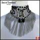 Choker Jewelry Woman Fashion Necklace Collier Embroidered Collar Cameo Medallion