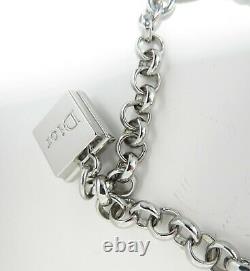 Christian Dior Beauty Charm Bracelet Silver tone 7 inch Pre-owned