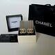 Classic Chanel Cc Stud Pearl Drop Earrings With Box And Bag