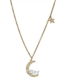 Crescent Moon & Star Necklace 14k yellow Yellow gold